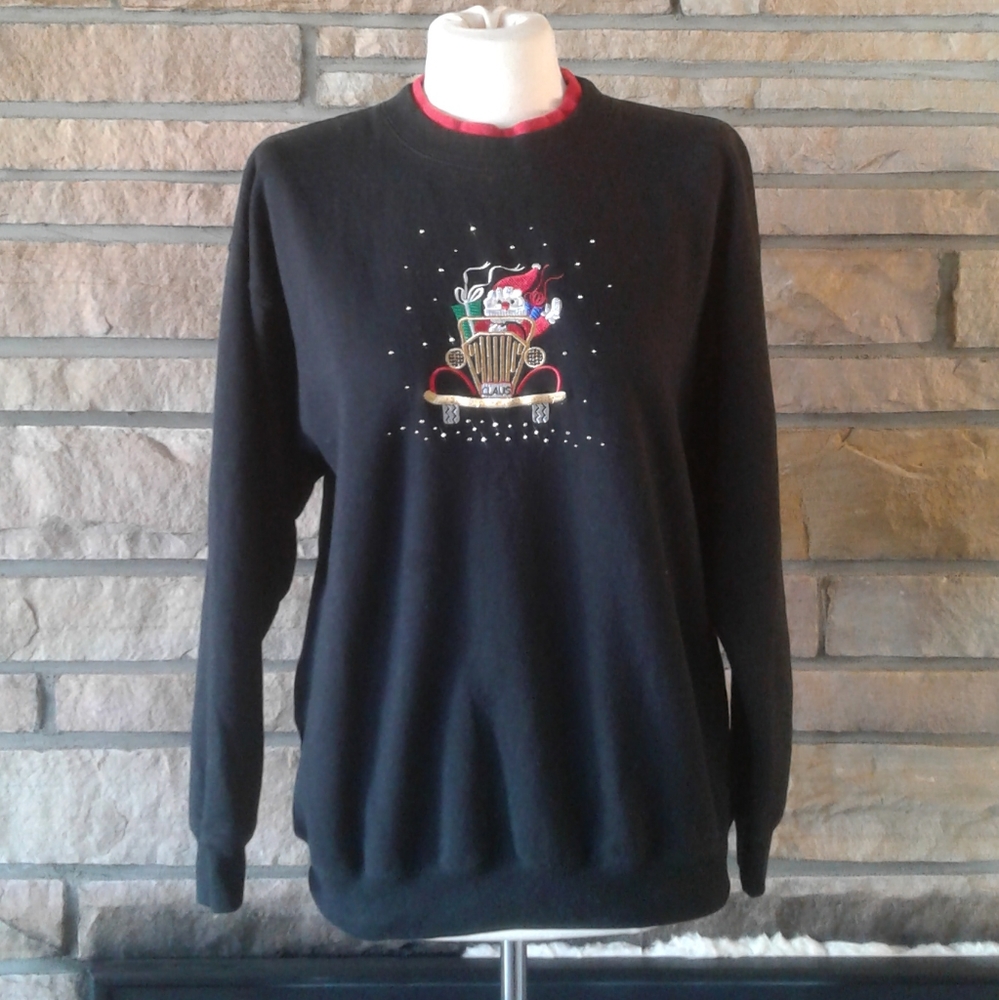 Black Santa Ugly Christmas Sweater Sweatshirt